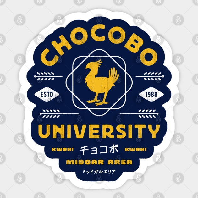 Chocobo University Emblem Sticker by Lagelantee